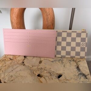 Gorgeous Louis Vuitton Azur Felicie Inserts - Rose Ballerine